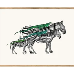 The Dybdahl - Plakat 30x40 cm. - Zebras and Lizards - Papir