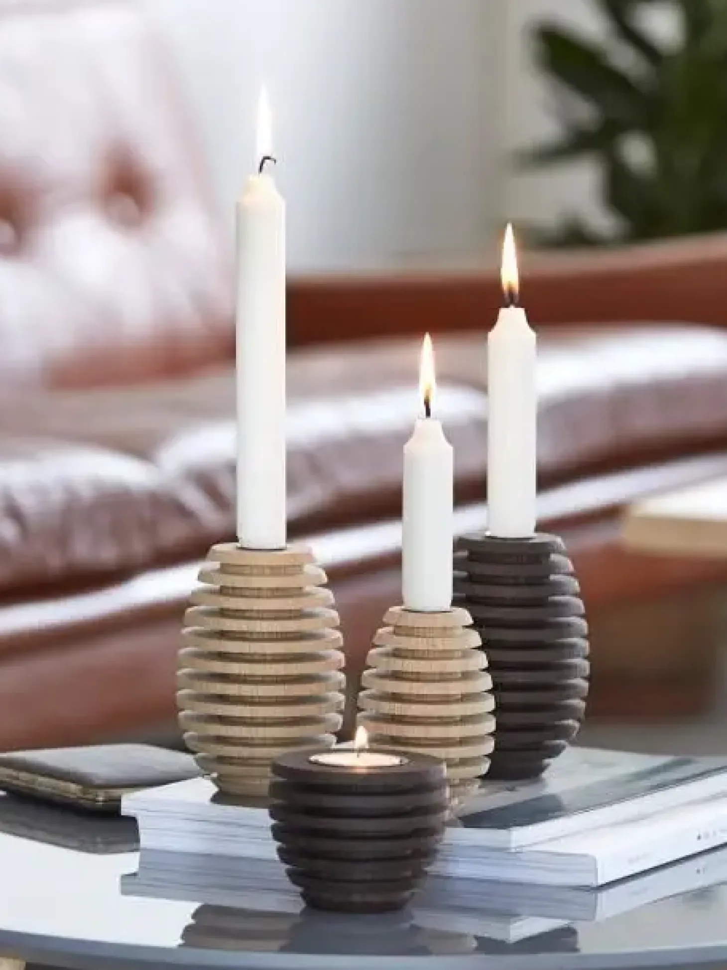 The oak men - Pine tealight - Dark oak