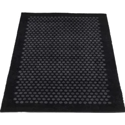 Tica Copenhagen - Smudsmåtte - Dots - Sort/grå - 67x120 cm