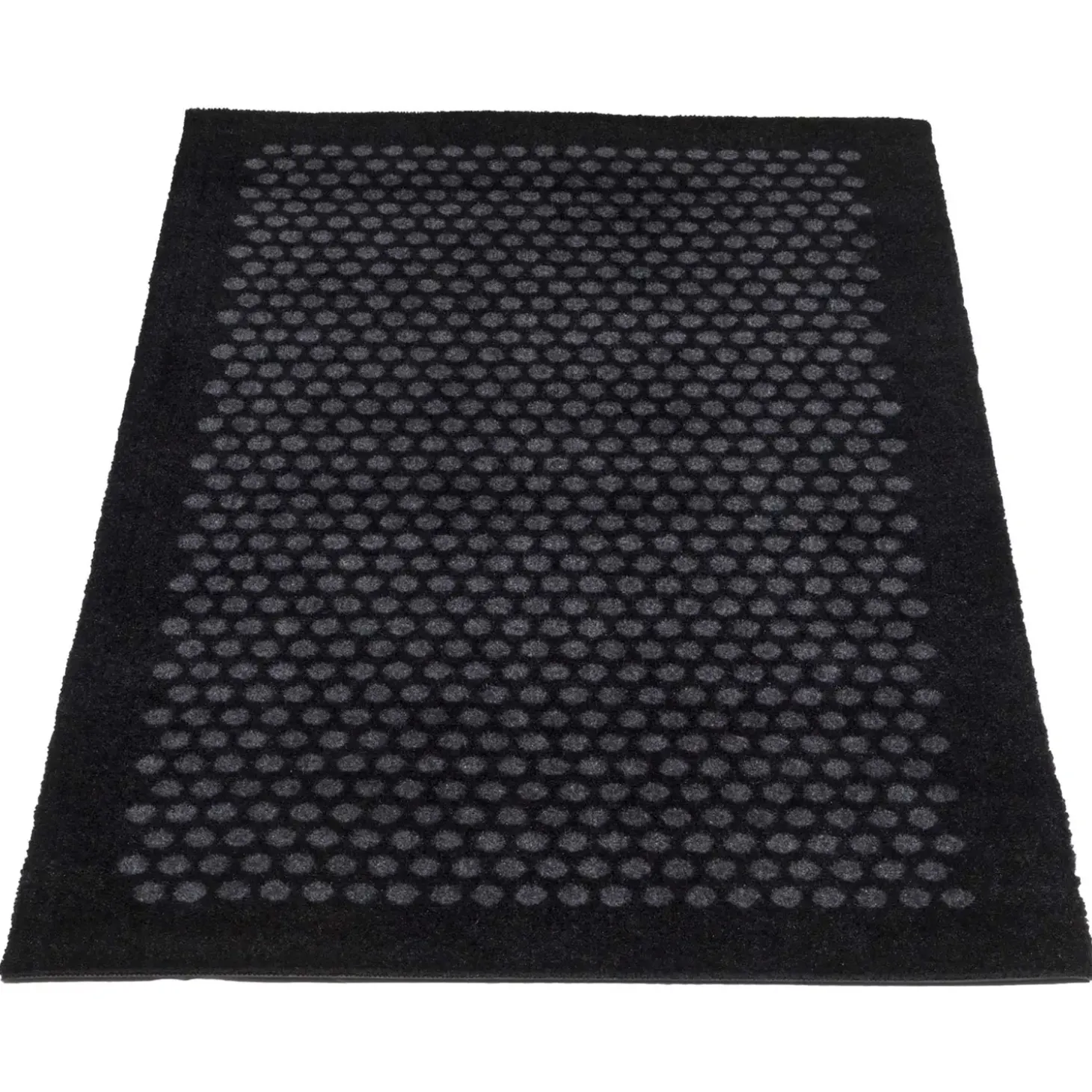 Tica Copenhagen - Smudsmåtte - Dots - Sort/grå - 67x120 cm