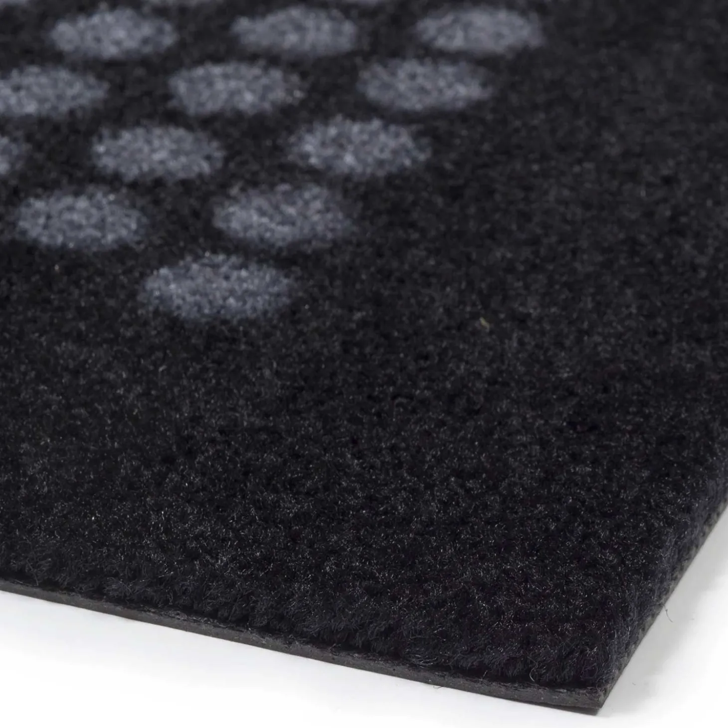 Tica Copenhagen - Smudsmåtte - Dots - Sort/grå - 67x120 cm
