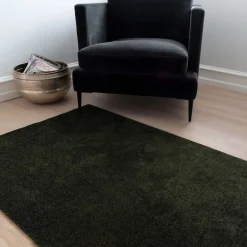 Tica Copenhagen - Smudsmåtte - Ensfarvet - Mørkegrøn - 90x130 cm