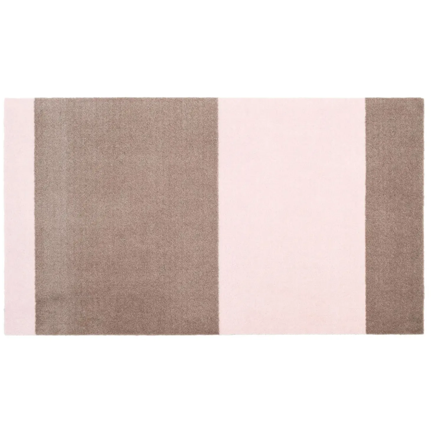 Tica Copenhagen - Smudsmåtte - Stripes Horizon - Sand/Lyserød - 90x130 cm