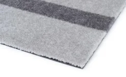 Tica Copenhagen - Smudsmåtte - Stripes Horizon - Steelgrey/Lysegrå - 67x120 cm
