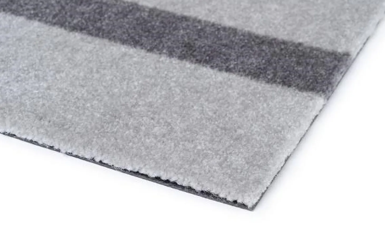 Tica Copenhagen - Smudsmåtte - Stripes Horizon - Steelgrey/Lysegrå - 67x120 cm