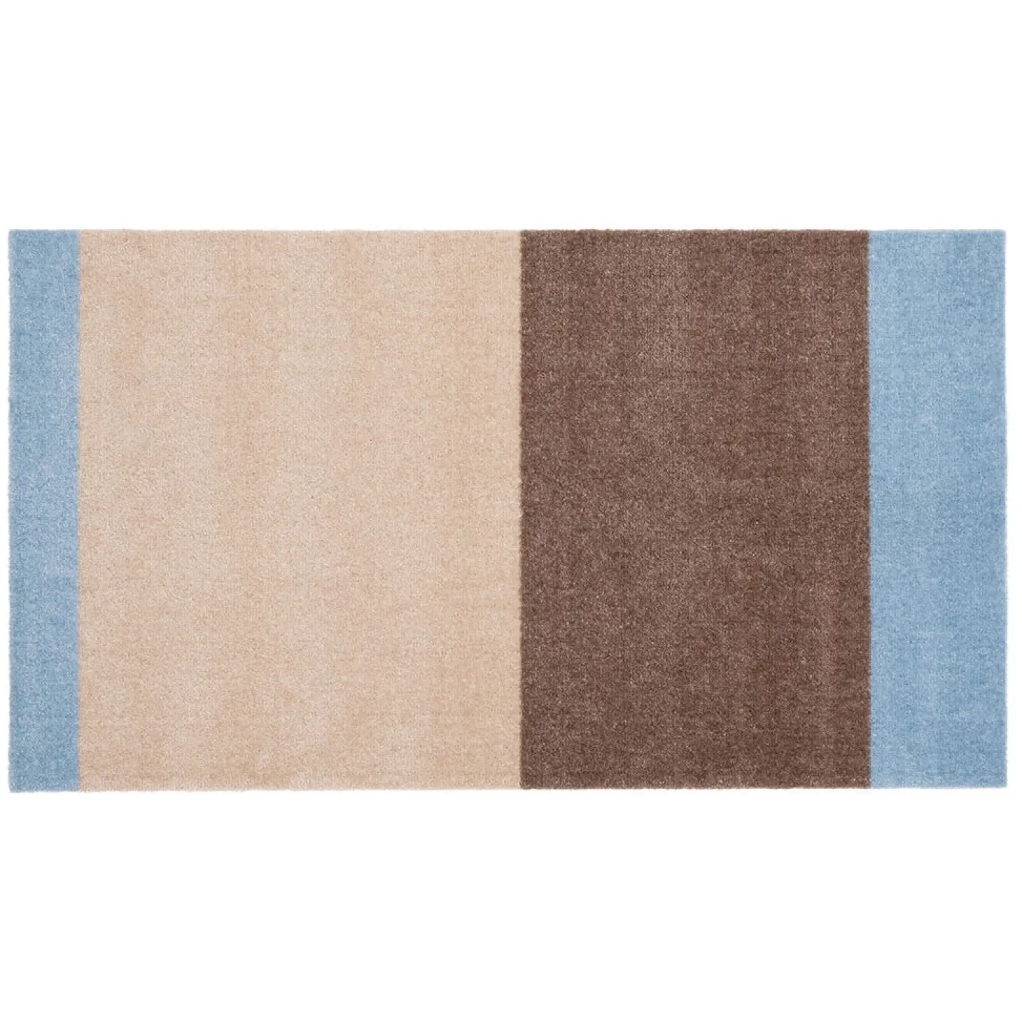 Tica Copenhagen - Smudsmåtte - Stripes Horizon - Lyseblå/Ivory/Sand - 60x90 cm