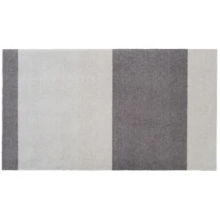 Tica Copenhagen - Smudsmåtte - Stripes Horizon - Steelgrey/Lysegrå - 60x90 cm