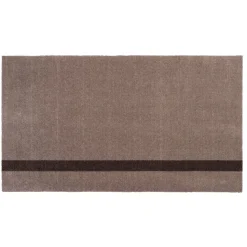 Tica Copenhagen - Smudsmåtte - Stripes Vertical - Brun/Sand - 90x200 cm