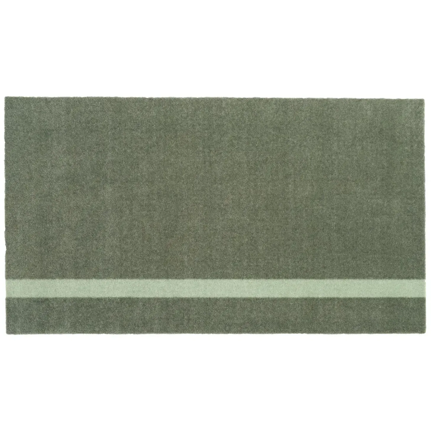 Tica Copenhagen - Smudsmåtte - Stripes Vertical - Lysegrøn/Støvet - 90x200 cm