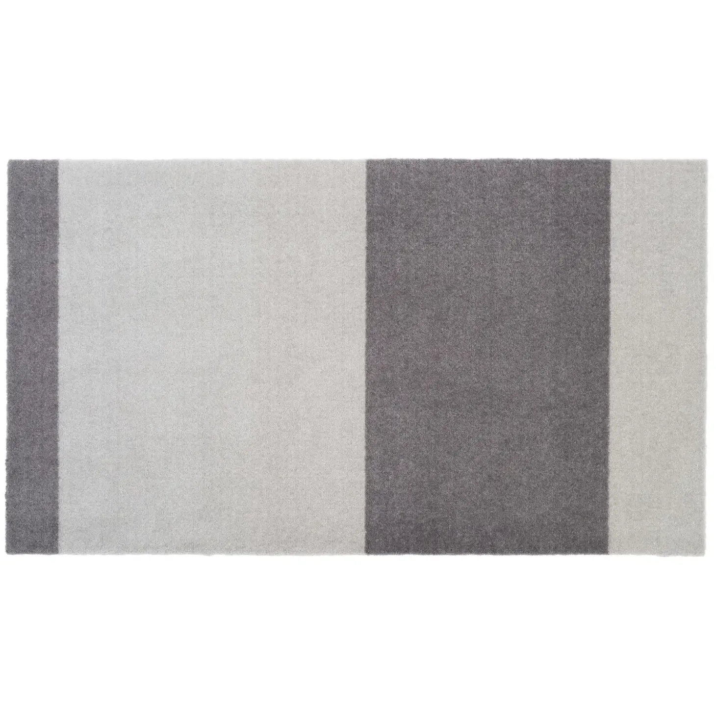 Tica Copenhagen - Smudsmåtte - Stripes Horizon - Steelgrey/Lysegrå - 90x200 cm