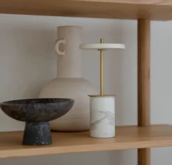 Umage - Bordlampe - Asteria Move Mini - Grå Marmor Messing