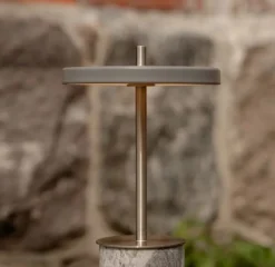 Umage - Bordlampe - Asteria Move Mini - Grå Marmor Stål