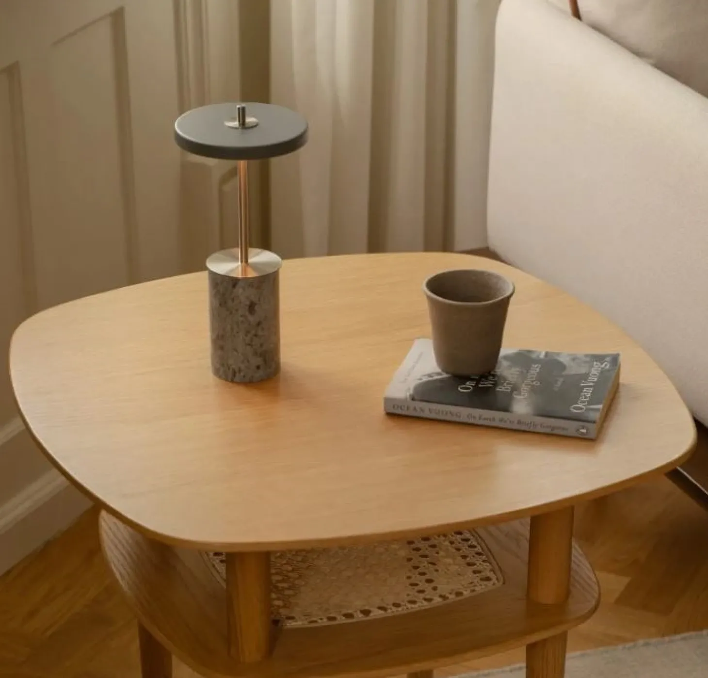 Umage - Bordlampe - Asteria Move Mini - Grå Marmor Stål