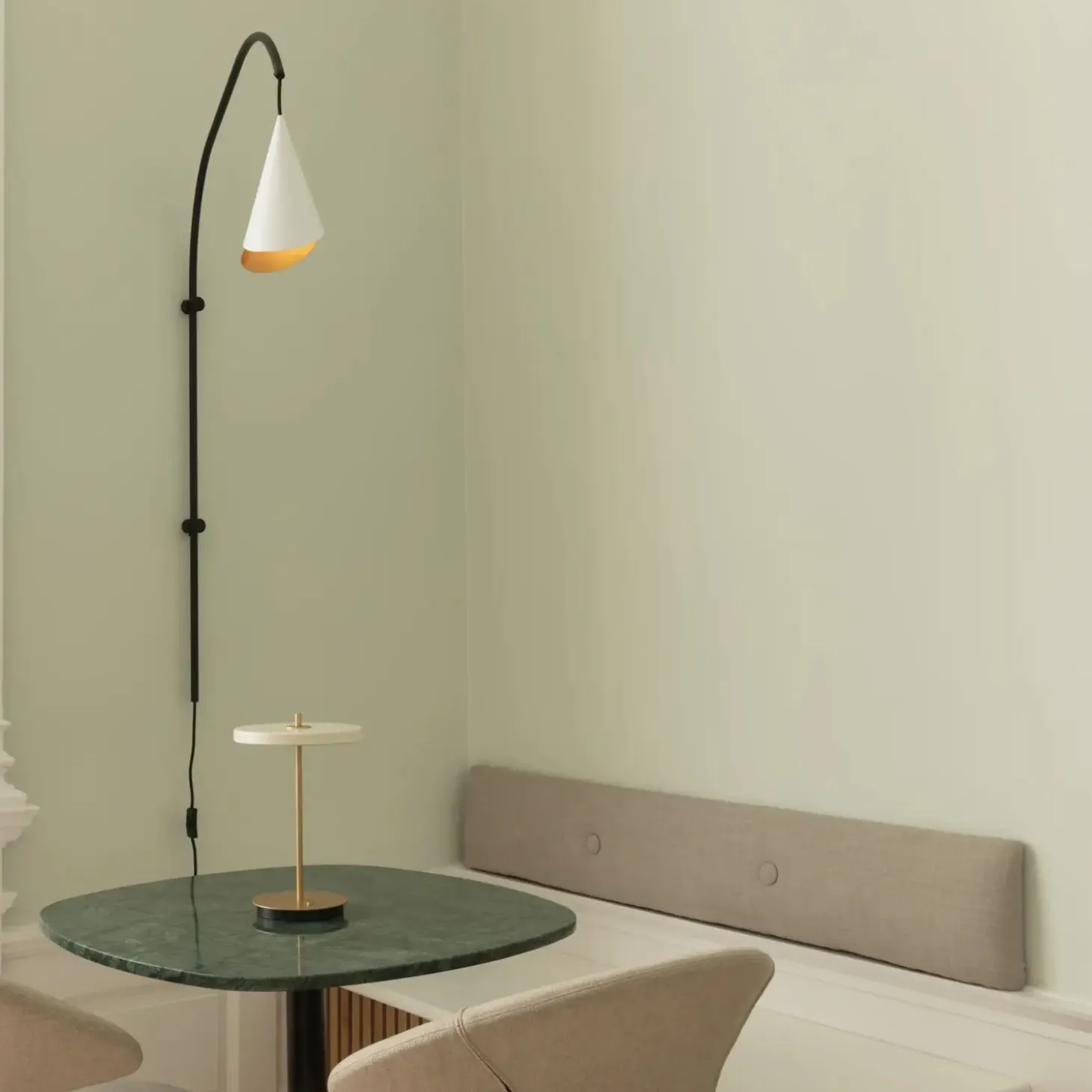 Umage - Lampe - Cornet - Hvid/messing - Ø13,4 cm