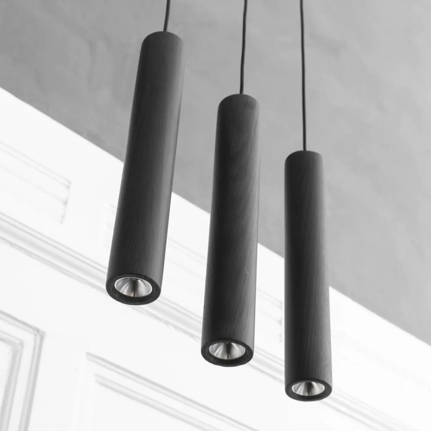 Umage - Pendel Lamper Chimes Cluster - 3 stk. - Black oak/Sort eg