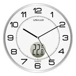 UNILUX - Væg Ur - TEMPUS - Sølv
