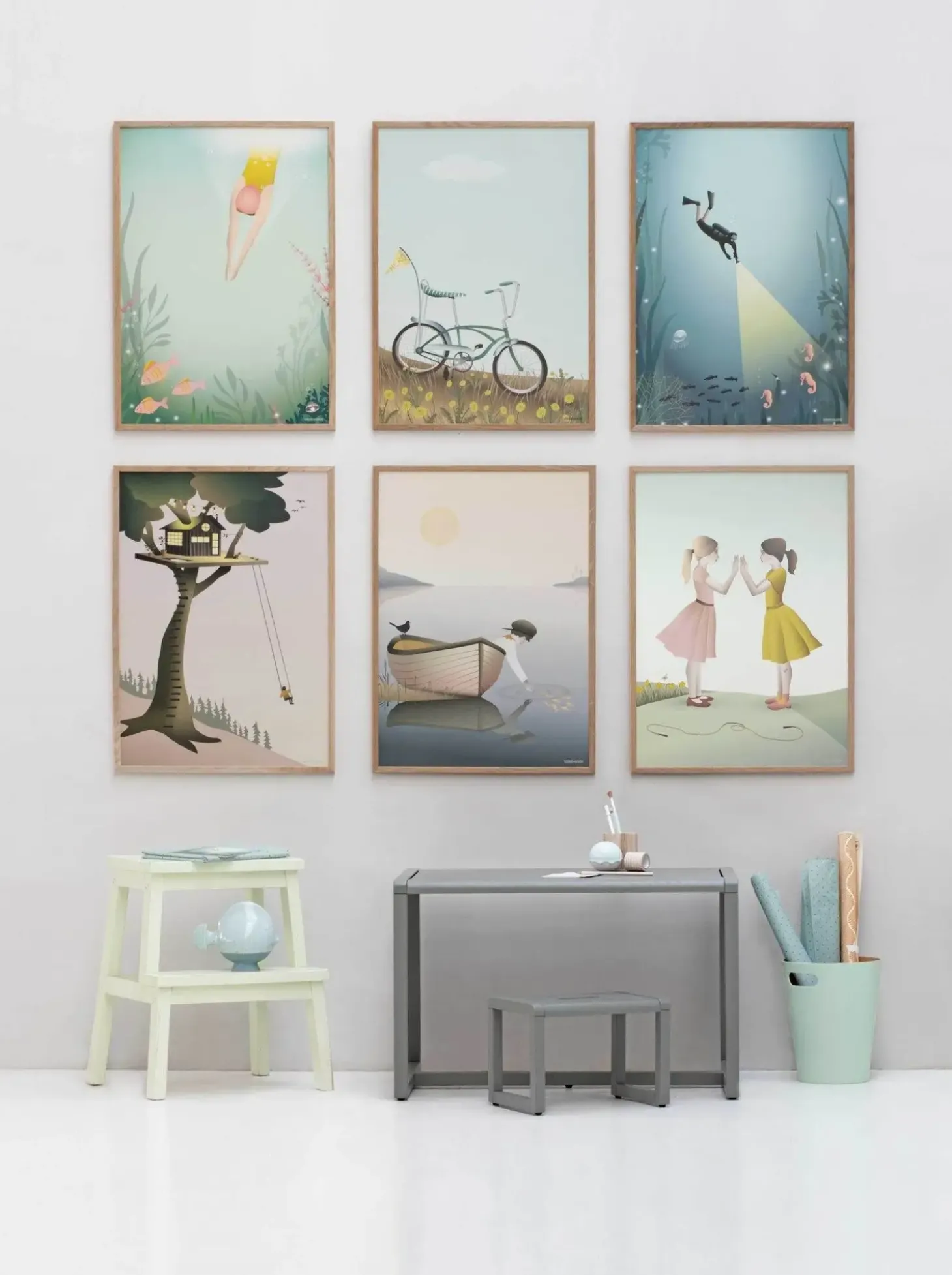 VISSEVASSE - Plakat - Swim Like A Fish - 30x40 cm