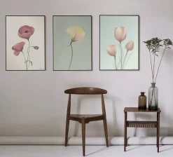 VISSEVASSE - Valmue plakat, meringue - 50x70 cm