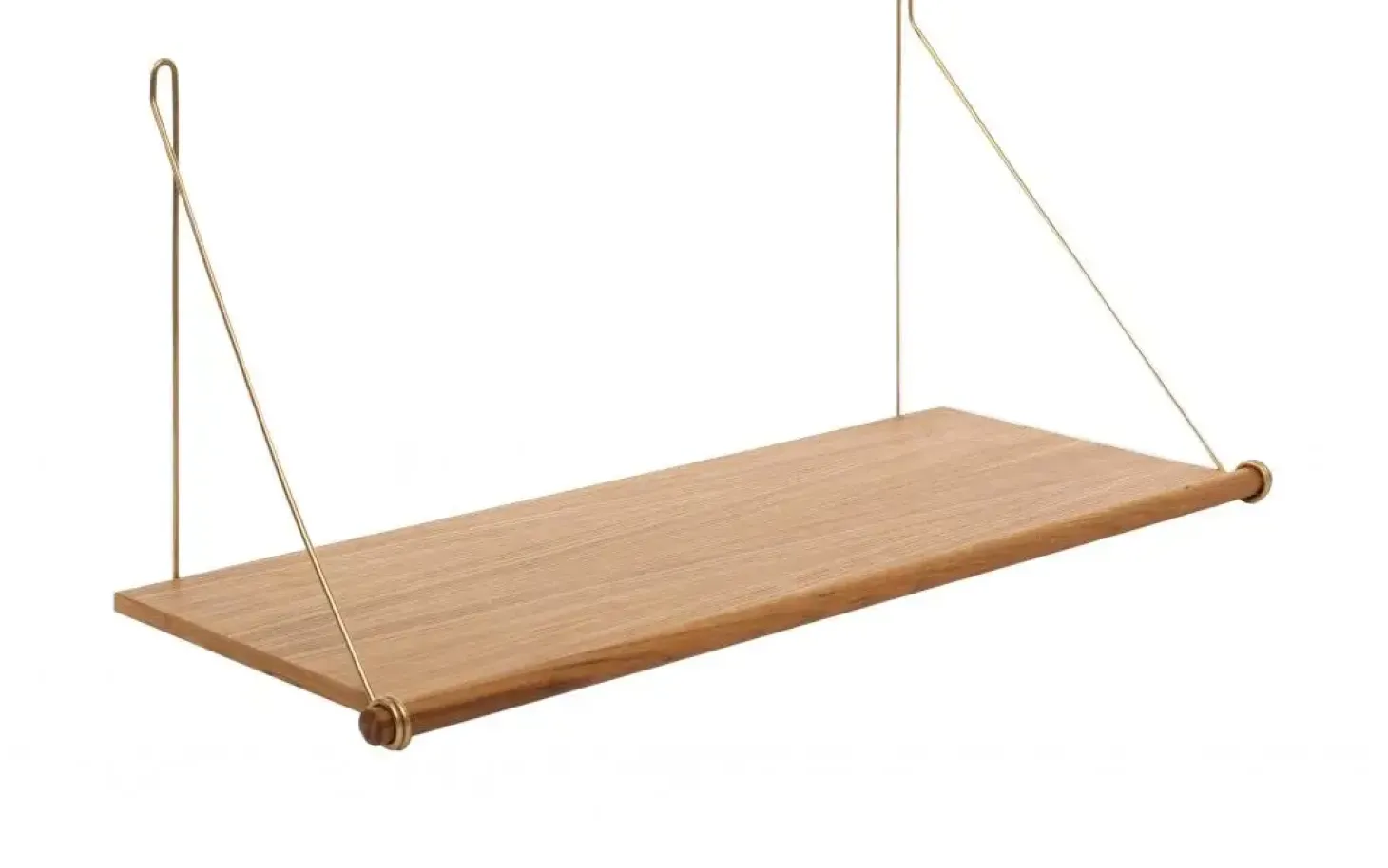 We Do Wood - Hylde - Loop Shelf - eg og messing