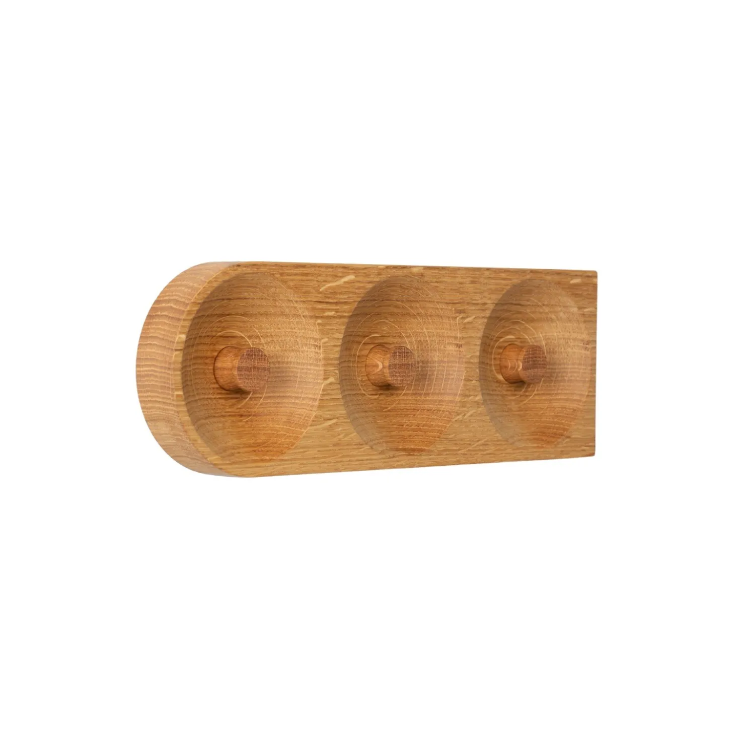 We Do Wood - Solid Hook, 3 Hooks, Oak
